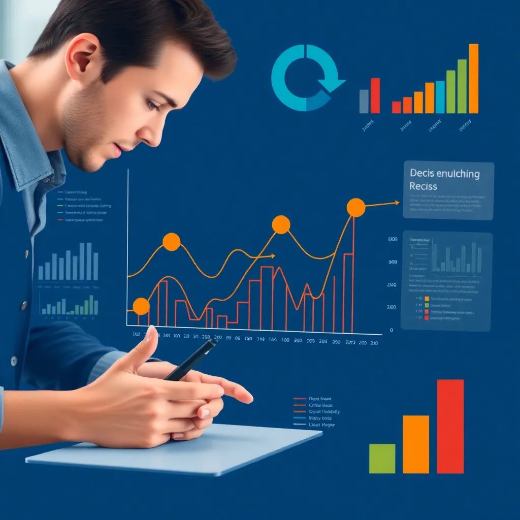 Abstracte visuele representatie van besluitvorming met verbonden punten en lijnen